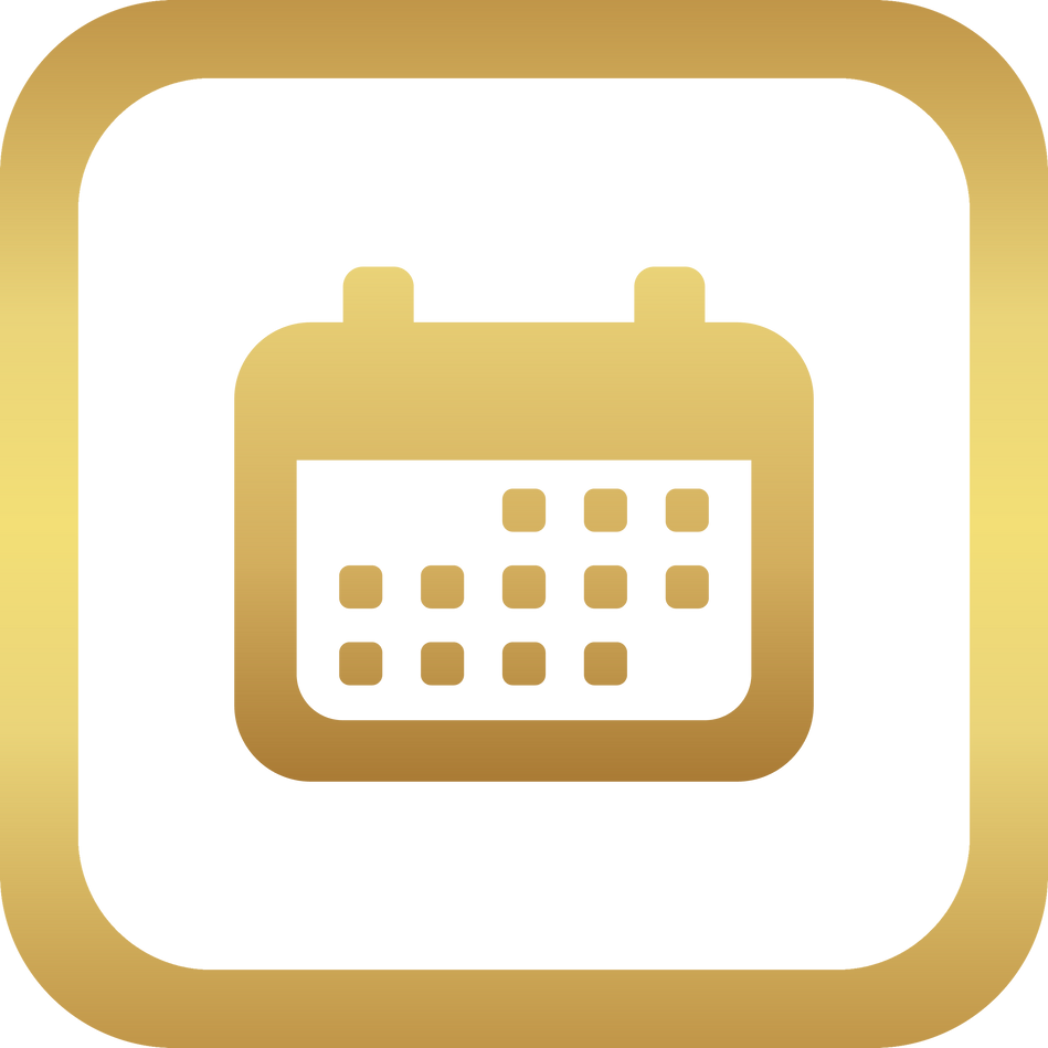Gold Calendar Icon